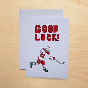 Hockey BONNE CHANCE! Carte de voeux
