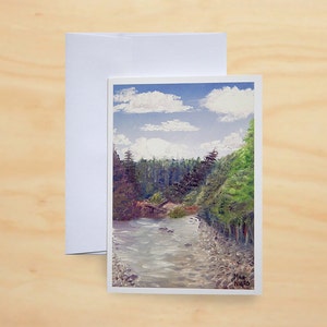 Cartão de felicitações THE RIVER - Impressão de pintura - Arte original - Colorado - Cartão de presente - Para ele - Para ela - Cartão de felicitações para todas as ocasiões - Em branco
