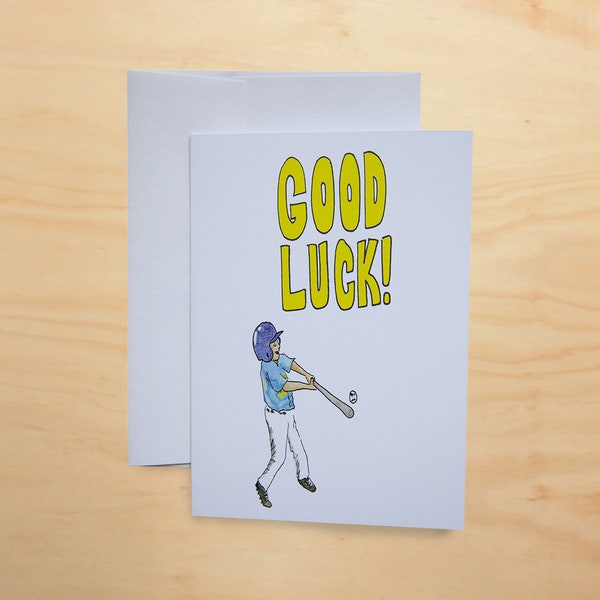 BASEBALL GOOD LUCK! Greeting Card