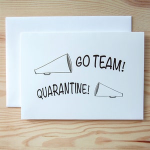 GO TEAM! QUARANTÄNE! Grußkarte