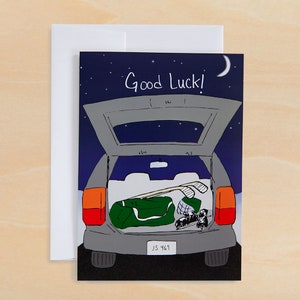 Eishockey "GOOD LUCK!" Box Set von 12 Grußkarten - Teamfarbe GRÜN - Ermutigung - Innen leer - Für Hockey-Team - Für Hockey-Trainer !!