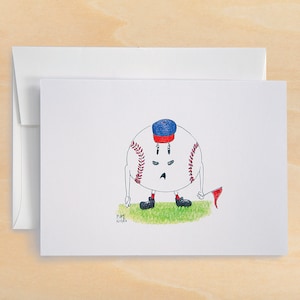 TRISTE BEISBOL Tarjeta de felicitación - Obtener bien pronto tarjeta de felicitación - Tarjeta de identificación de lesiones deportivas de béisbol - Tarjeta de felicitación de ánimo - Tarjeta de felicitación cheer up