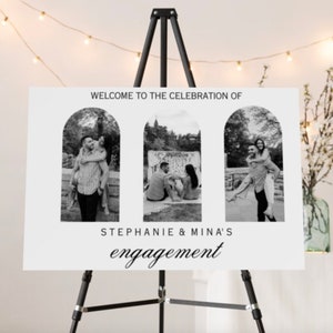 Engagement Party Welcome Sign | Minimalist Engagement Sign | Modern Engagement Welcome | Welcome To Our Engagement | Custom Photo| DIGITAL