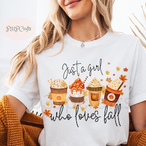 Cozy Autumn Girl PNG: Pumpkin Spice Sweater Design (Digital Download)