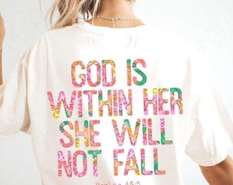 Bible Verse Shirt PNG Design , Christian Wildflower Sublimation
