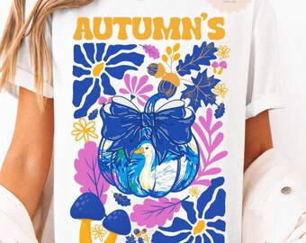 Autumn Goose PNG: Fall Sublimation Design (Digital Download)