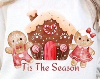 Christmas Gingerbread PNG: Baking Crew Sublimation Design, Digital Download