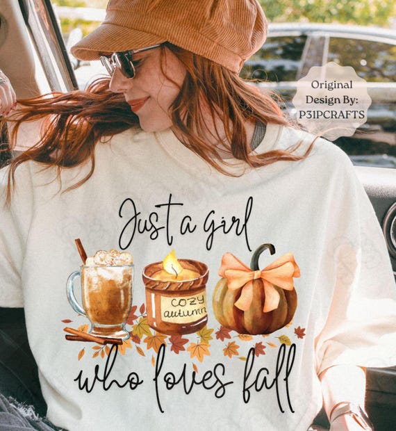 Pumpkin Spice Fall Girl PNG: Autumn Sweater Clipart | Digital Download, Original Art Work