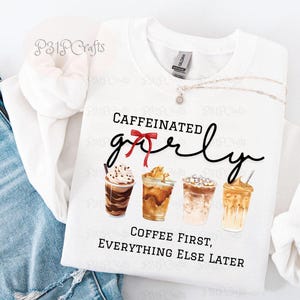 Caffeinated  PNG, Purchase once and enjoy unlimited use! Includes Crafters, POD, Personal and Small Businesses. Free commercial use.