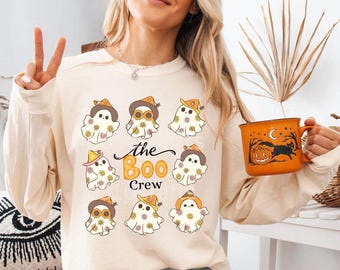 Retro-Halloween-Geist-PNG, Kawaii-Boo-Crew-Design (Digitaler Download)
