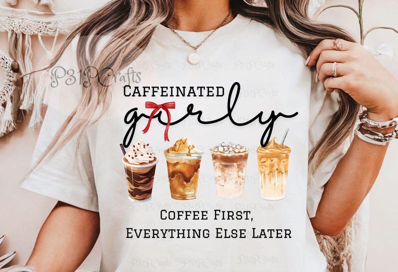 Caffeinated png, Purchase once and enjoy unlimited use! Includes Crafters, POD, Personal and Small Businesses. Free commercial use.