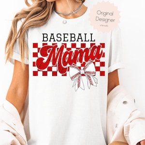 Retro Baseball Mama PNG a scacchi, Baseball Mama, Retro Checkered Mama Sublimazione, Baseball Coquette Bow, Baseball Bow, Retro Baseball Mama