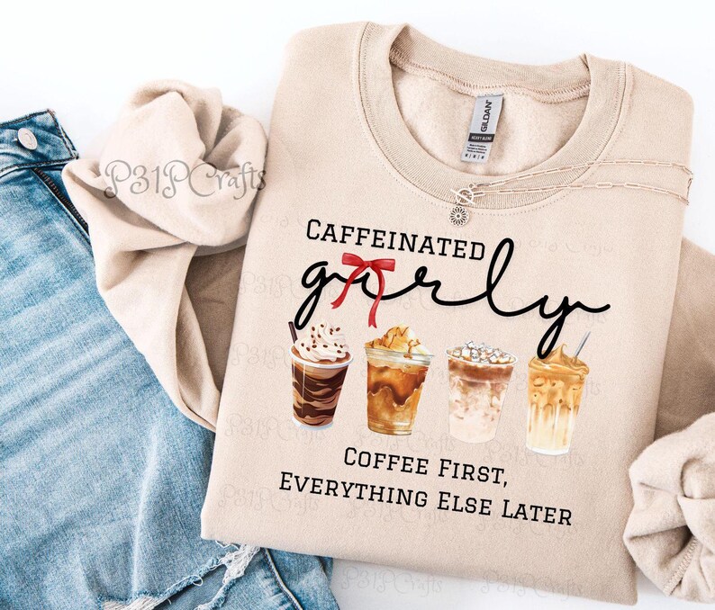 Caffeinated PNG, Purchase once and enjoy unlimited use! Includes Crafters, POD, Personal and Small Businesses. Free commercial use.