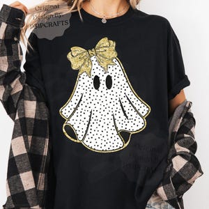 Coquette Ghost PNG, Cute Ghost Png, Polka Dot Ghost Png, Boho Floral Fall Png, Cute Boo png, Girly Halloween Png, Girly ghost png, Ghost Bow