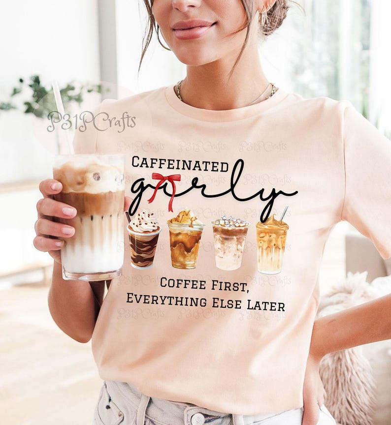 Caffeinated PNG, Purchase once and enjoy unlimited use! Includes Crafters, POD, Personal and Small Businesses. Free commercial use.
