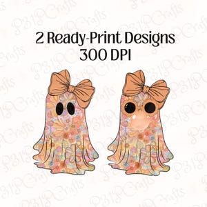 Ghost Bubble Gum PNG, Cute Halloween Ghost with Bow PNG, Girly Spooky Ghost Shirt Design, Fall Halloween Png Download, Retro Bubble Gum png