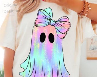 Schimmernder Geist (PNG), Koketter Geist (Sublimation), Halloween-Digitaldesign herunterladen
