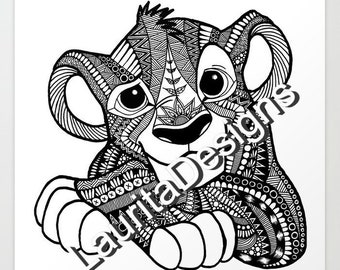 Download Lion King Mandala Etsy