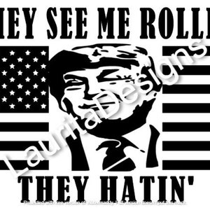 Trump SVG / Presidente / Bandera Americana SVG / Merica / Cricut / Espacio de Diseño / Silueta / Archivos de Corte