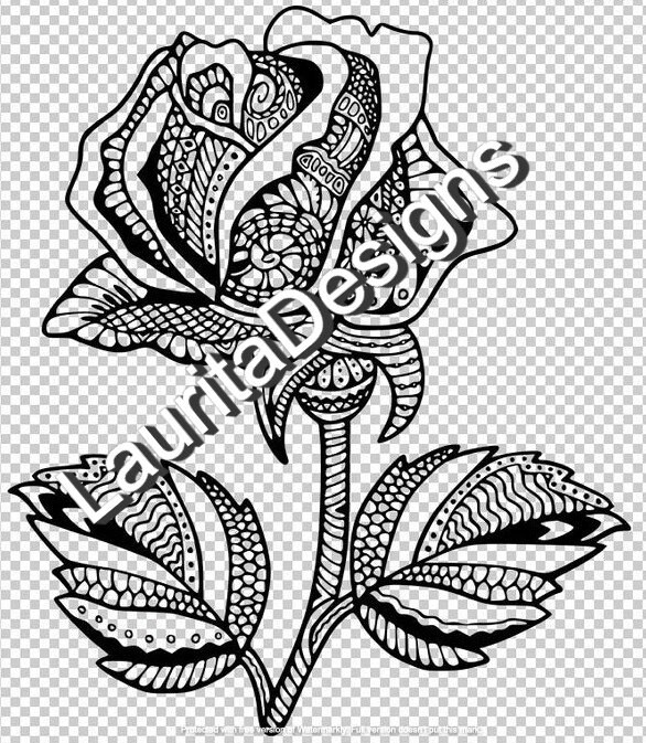 Rose Mandala SVG / Cut File / Cricut / Silhouette / Design - Etsy