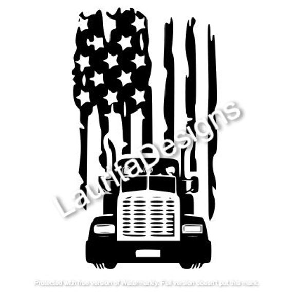 Download American Flag Trucker Keep On Trucking Svg Trucking Svg Etsy