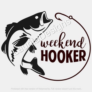 Gancho de fin de semana SVG / Pesca SVG / Ripping Lips SVG / Cricut / Design Space / Silhouette
