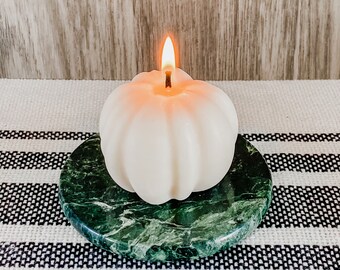 Choose your Scent- Pumpkin shaped, Soy & Beeswax Candle, 3.9oz