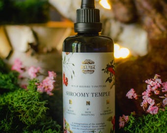 Wildcrafted Reishi Mushroom Tincture | Zen Calm | Cherry Rose Flavor | Dual Extract
