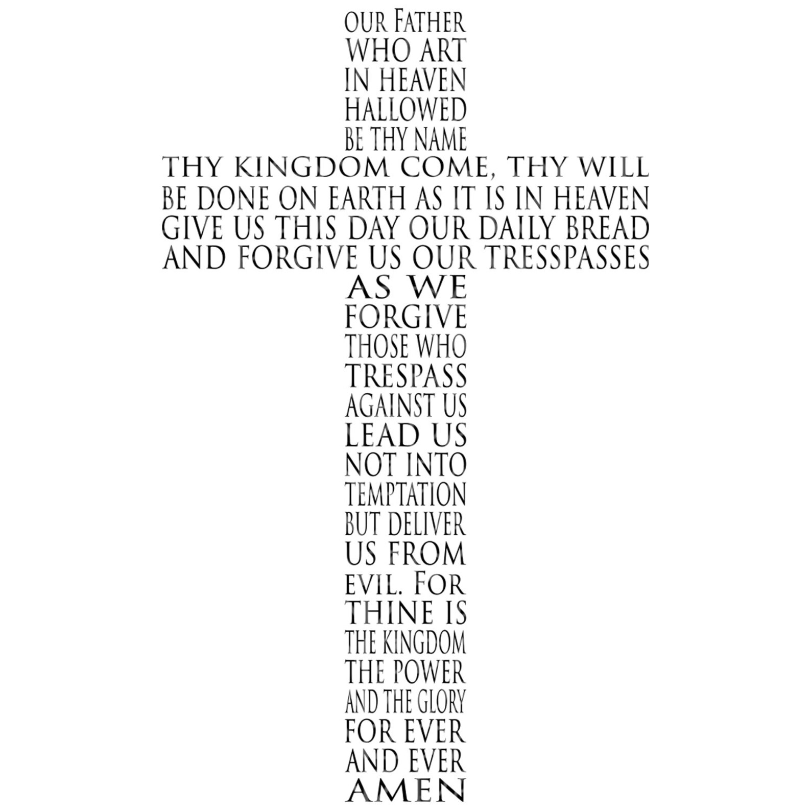 The lords prayer christian cross wall sticker vrogue co
