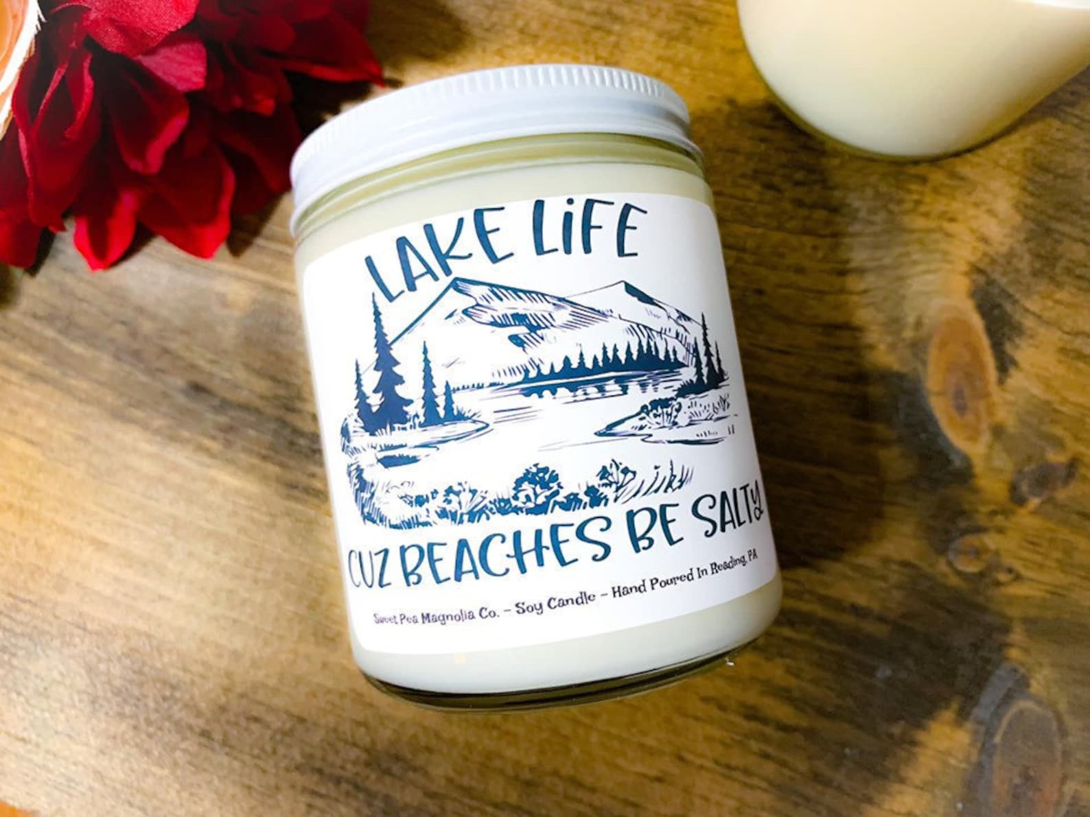Lake Life Candle Lake Decor Funny Candles Lake Living Etsy