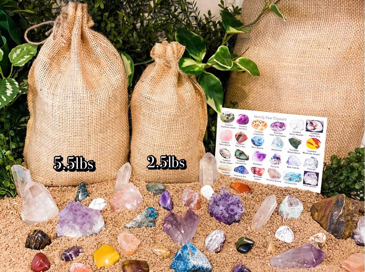 2.5lb Hidden Crystals Mining Bag Gem Stone Mining Bags Etsy