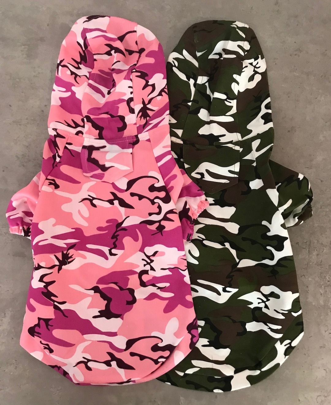 Camo Rain Jacket , Waterproof With Hood , for Smaller Dogs. Pink or