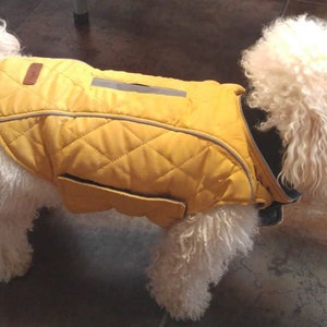 Lightweight Quilted Jacket with harness zipper, Water Resistant, Soft Feel, 5 colors SM, Med. & Lg Dogs, Free Personalization XS-3XL image 6