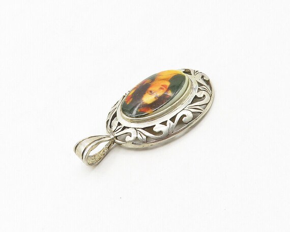 JEZLAINE 925 Sterling Silver - Vintage Enamel Wom… - image 3