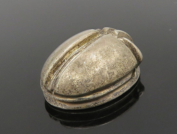 925 Sterling Silver - Vintage Egyptian Scarab Bee… - image 4