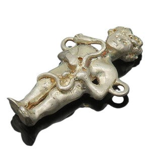 925 Sterling Silver Vintage Sculpted Adam Biblical Figure Pendant PT15544