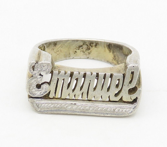 925 Sterling Silver - Vintage Shiny Emanuel Name … - image 2
