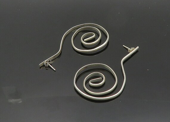 925 Sterling Silver - Vintage Shiny Spiral Design… - image 3