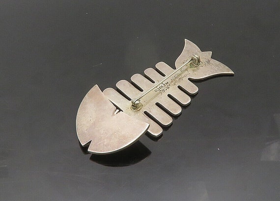 MEXICO 925 Sterling Silver - Vintage Shiny Fish B… - image 5