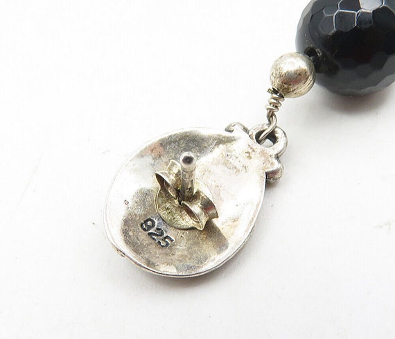 925 Sterling Silver - Vintage Black Onyx Bal Bead… - image 5