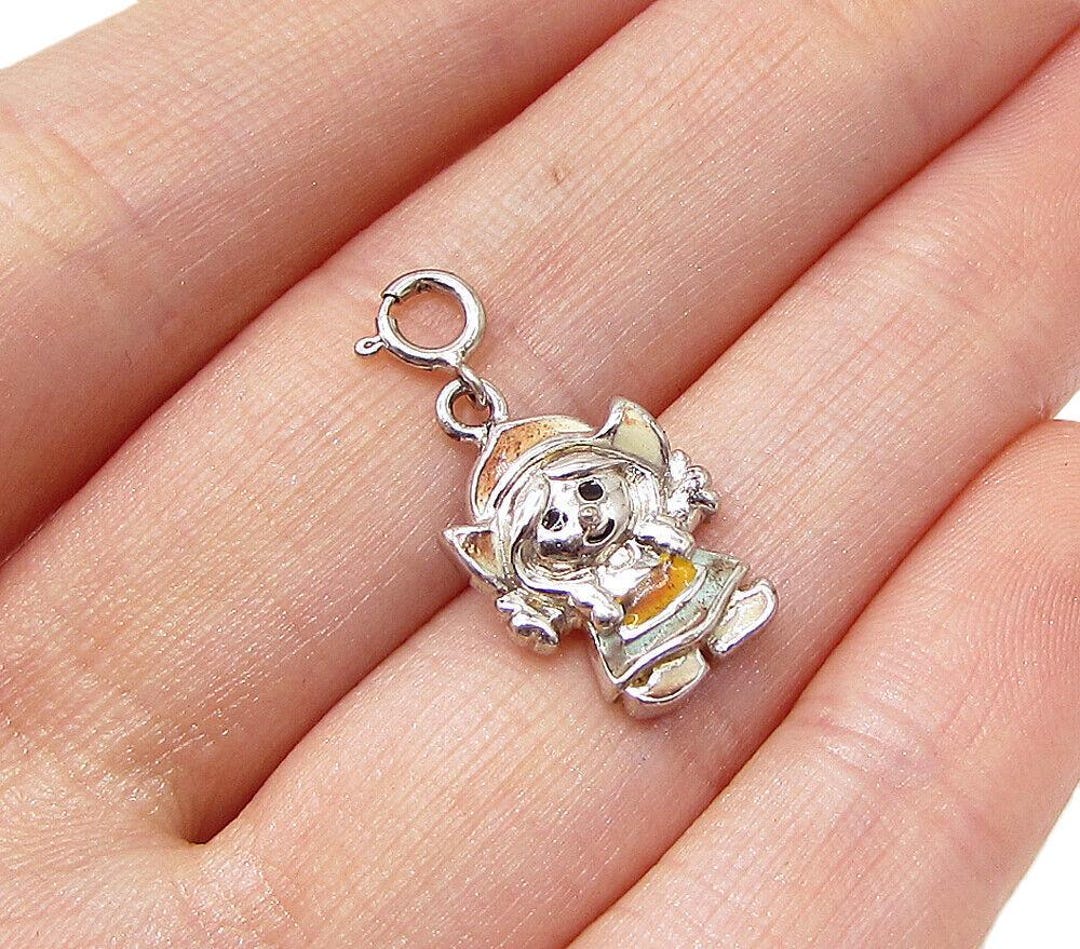 925 Sterling Silver Enamel Animated Character Charm Pendant PT2013 - Etsy
