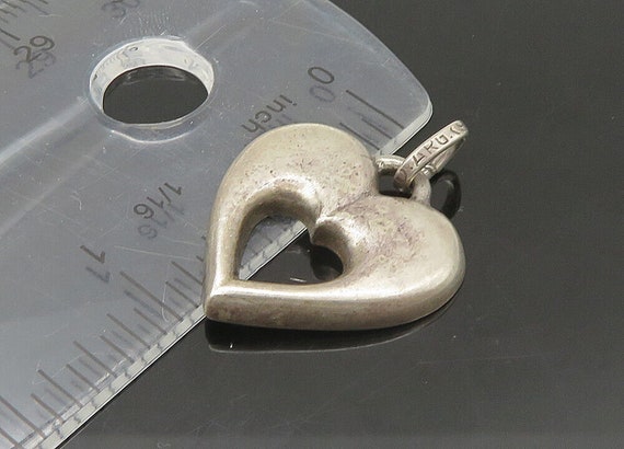 925 Sterling Silver - Vintage Open Love Heart Smo… - image 2