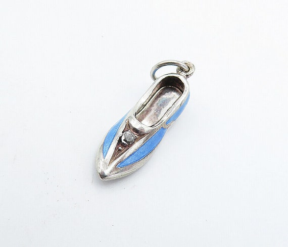 925 Sterling Silver - Genuine Diamond Accent Enam… - image 2