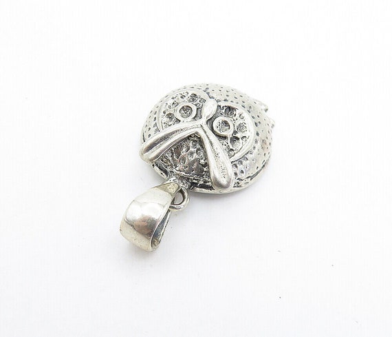 925 Sterling Silver - Vintage Petite Round Owl Mo… - image 3