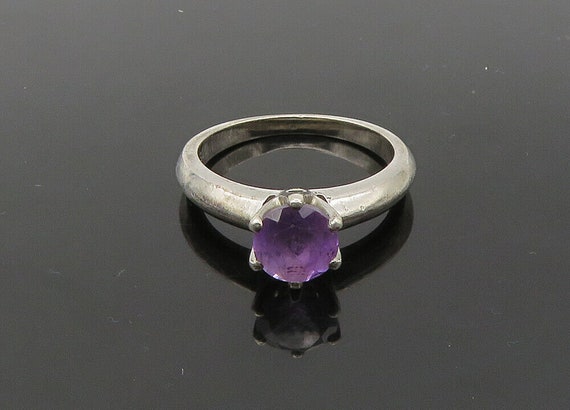 925 Sterling Silver - Vintage Prong Set Amethyst … - image 3