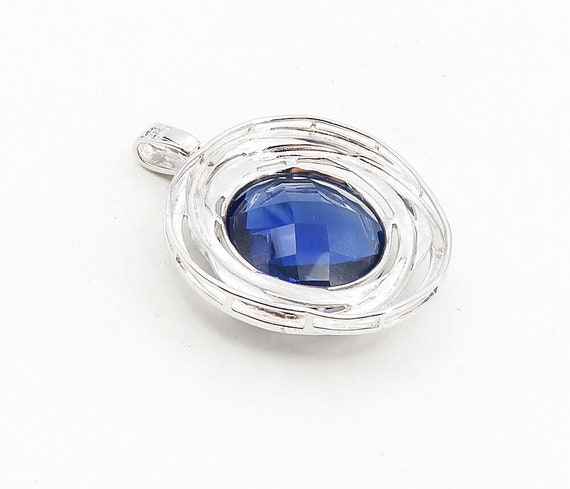 ROSS SIMON 925 Silver - Faceted Blue Topaz Orbit … - image 4