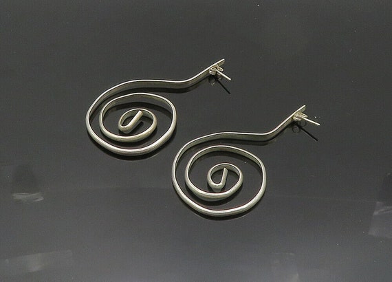 925 Sterling Silver - Vintage Shiny Spiral Design… - image 4