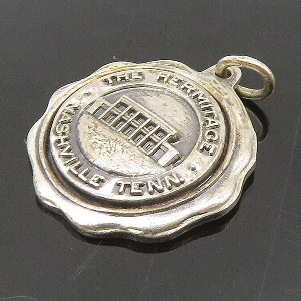 925 Sterling Silver - Vintage Petite The Hermitage Nashville Pendant - PT17818