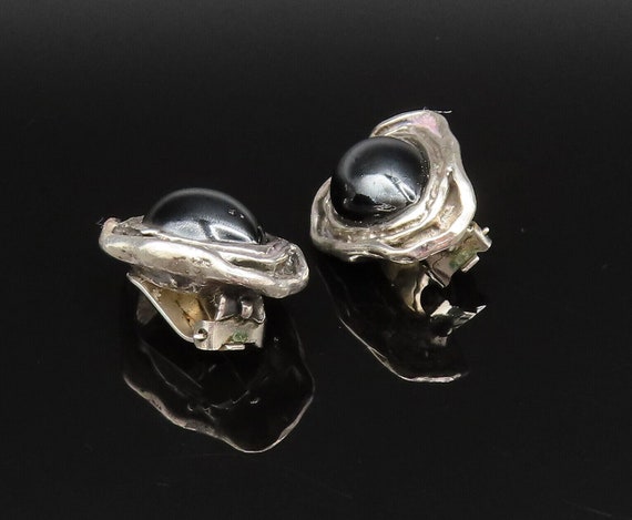 925 Sterling Silver - Vintage Modernist Hematite … - image 5