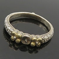 Barbara Bixby серебро 925 пры и золото 18 к - винтажное колцц с ц цтеч ы прт пт, рер 9,5 - RG18068